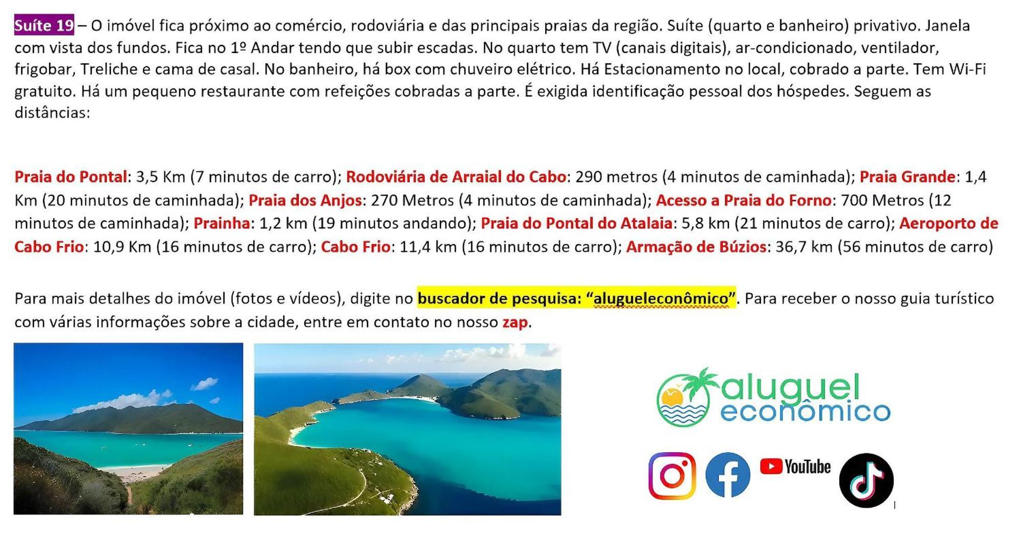 - Recanto Tartarugas - Aluguel Economico 公寓 Arraial do Cabo